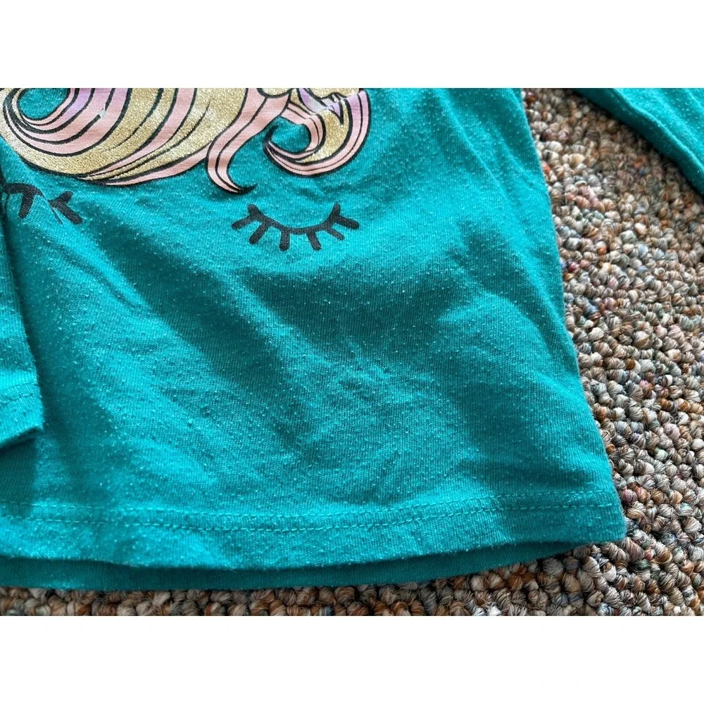 The Children's Place Girls Green Unicorn Long-Sleeved Top 18-24M